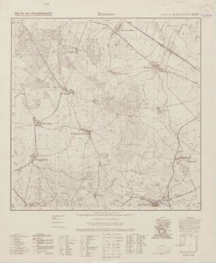 2550 Brüssow, Meßtischblatt (4cm - Karte)