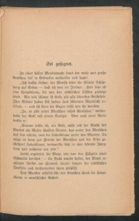 Sei gesegnet.