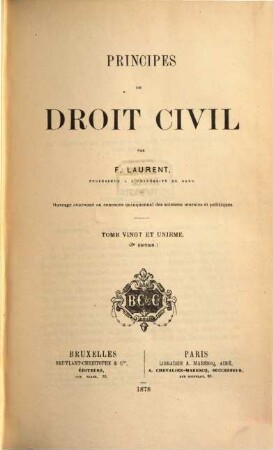 Principes de droit civil, 21