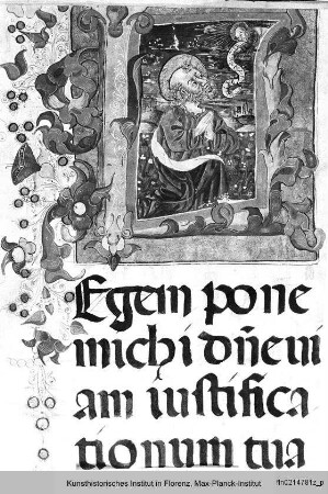 Psalter : Historisierte Initiale L: König David