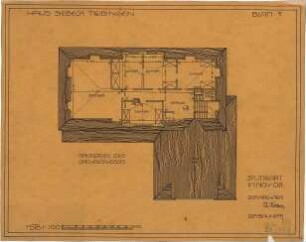 Fischer, Theodor; Tübingen; Haus Siebeck - Grundriss DG