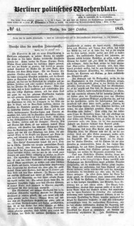 No 43, 24. Oktober 1835