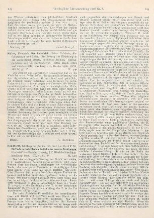 243 [Rezension] Maier, Friedrich, Der Judasbrief. Seine Echtheit, Abfassungszeit und Leser. Ein Beitrag zur Einleitung in die katholischen Briefe
