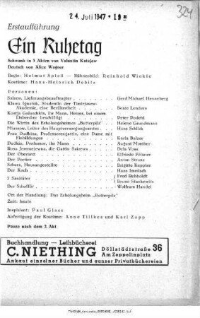 Ein Ruhetag