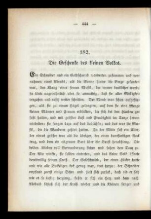 182. Die Geschenke des kleines Volkes.