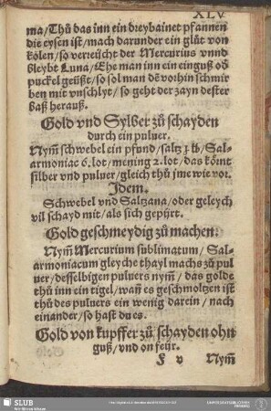 Gold von kupffer zu schayden ohn guß, und on feyr