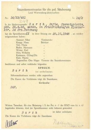 Barth, Sofie