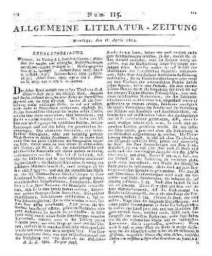 1804: Allgemeine Literatur-Zeitung