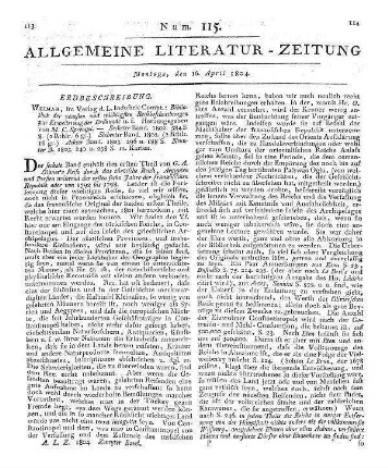 1804: Allgemeine Literatur-Zeitung