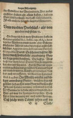 Vom vierdten Probstück/ als von morden und stelen/ [et]c.