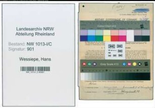 Entnazifizierung Hans Wessiepe , geb. 12.06.1899 (Lederhaendler)
