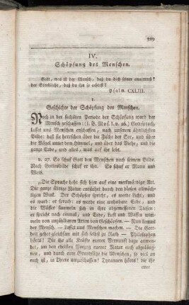 IV. Schöpfung des Menschen