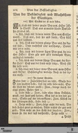 Von der Beständigkeit und Wachsthum der Glaubigen.