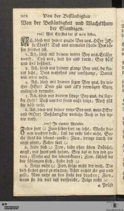 Von der Beständigkeit und Wachsthum der Glaubigen.