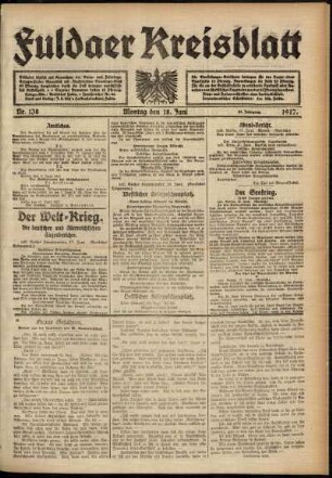 Ausgabe vom Montag, den 18. Juni 1917.