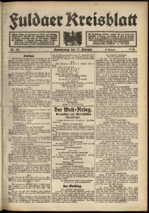 Ausgabe vom Donnerstag, den 17. Februar 1916.