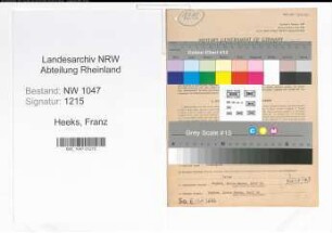 Entnazifizierung Franz Heeks , geb. 23.06.1901 (Beamter)