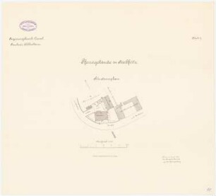 Pfarreigebäude, Sterbfritz: Lageplan 1:500