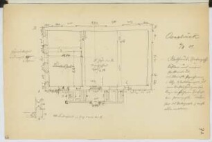 Rathaus, Osnabrück: Grundriss Keller, Detail (aus: Skizzen- und Fotoalbum 18)