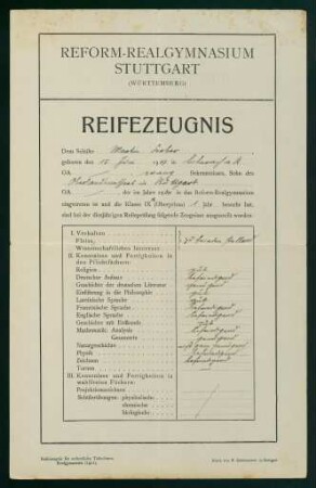 Reifezeugnis