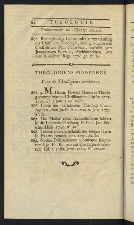 Théologiens Modernes.