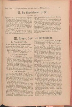 II. Die Handelskammer zu Kiel.