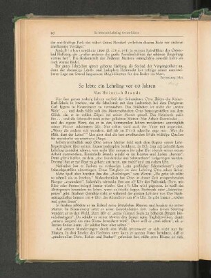 So lebte ein Lehrling vor 60 Jahren Von Heinrich Brandt
