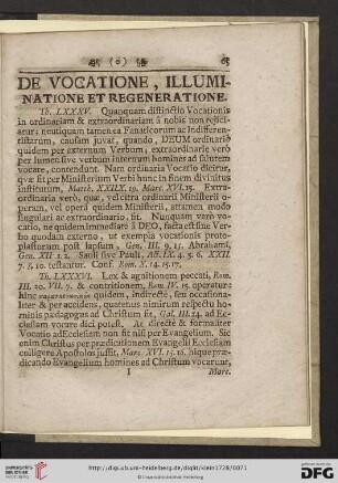 De Vocatione, illuminatione et regeneratione