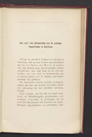 lets over een gildepenning van de scheepstimmerlieden te Zierikzee