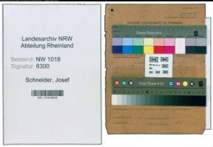 Entnazifizierung Josef Schneider , geb. 24.03.1910 (Maler)
