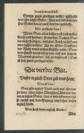 Die vierdte Bitt.