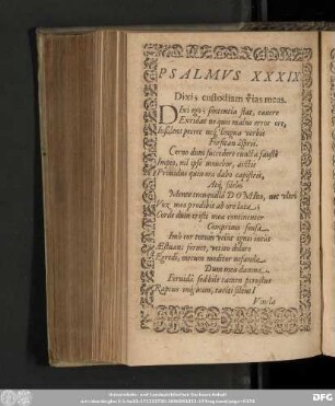 Psalmus XXXIX. Dixi; custodiam vias meas.