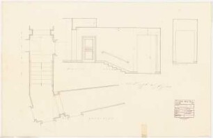 Park Hotel, Posen: Flur im 3. Obergeschoss: Grundriss, Ansicht, Schnitt 1:20