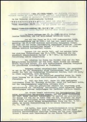 W. Schaefer an ZD
