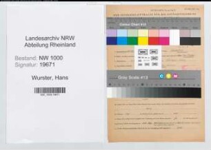 Entnazifizierung Hans Wurster, geb. 05.12.1906 (Vermessungstechniker)