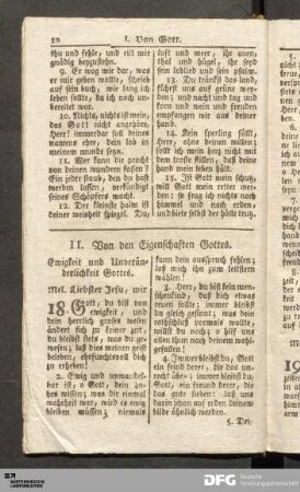 II. Von den Eigenschaften Gottes.