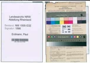 Entnazifizierung Paul Erdmann , geb. 22.07.1898 (Musiker)