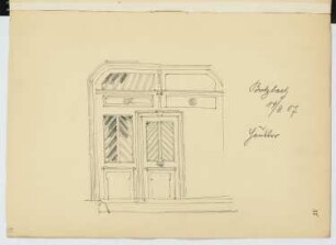 Haustür, Butzbach: Ansicht (aus: Skizzen- und Fotoalbum 23)