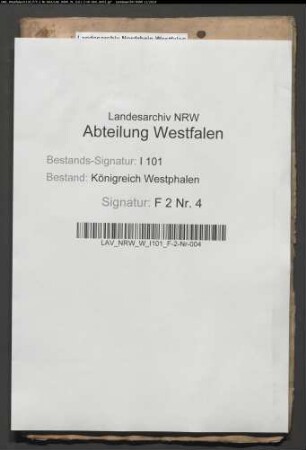 Etat über Einnahmen und Ausgaben des Kapuzinerklosters in Paderborn
