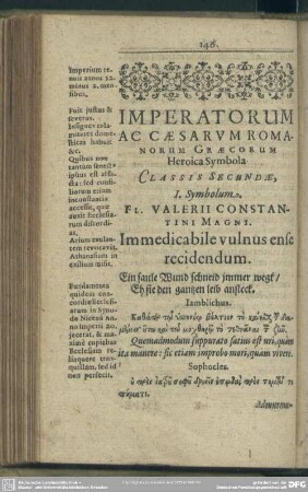 Imperatorum Ac Caesarum Romanorum Graecorum Heroica Symbola Classis Secundae
