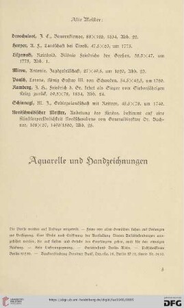 Aquarelle und Handzeichnungen
