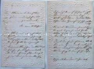 Neujahrsgedicht von Catharine von Stutterheim an ihre Eltern; Aschersleben, 1. Januar 1855