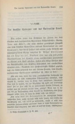 739-750 Der deutsche Episcopat und das Vaticanische Conzil