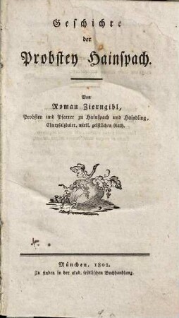 Geschichte der Probstey Hainspach