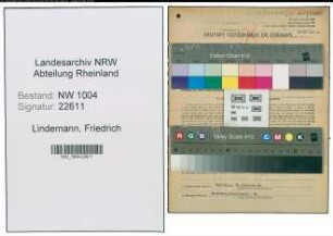 Entnazifizierung Friedrich Lindemann , geb. 28.05.1892 (Filialleiter)