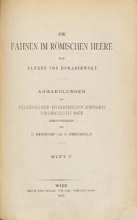 Die Fahnen im römischen Heere