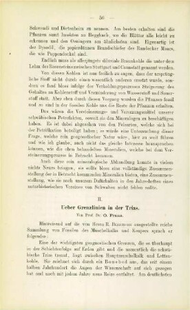 Über Grenzlinien in der Trias (O. Fraas)