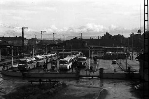 Freiburg: Omnibusbahnhof von der Haslacher Brücke