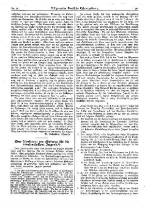 Eine Konferenz zur Fürsorge für die schulentlassene Jugend