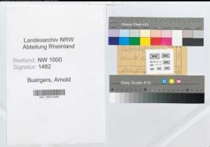Entnazifizierung Arnold Buergers, geb. 12.06.1888 (Postbetriebsassistent)